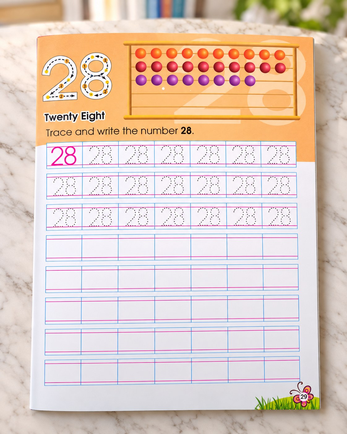 123 Numbers Writing Book, inside pages
