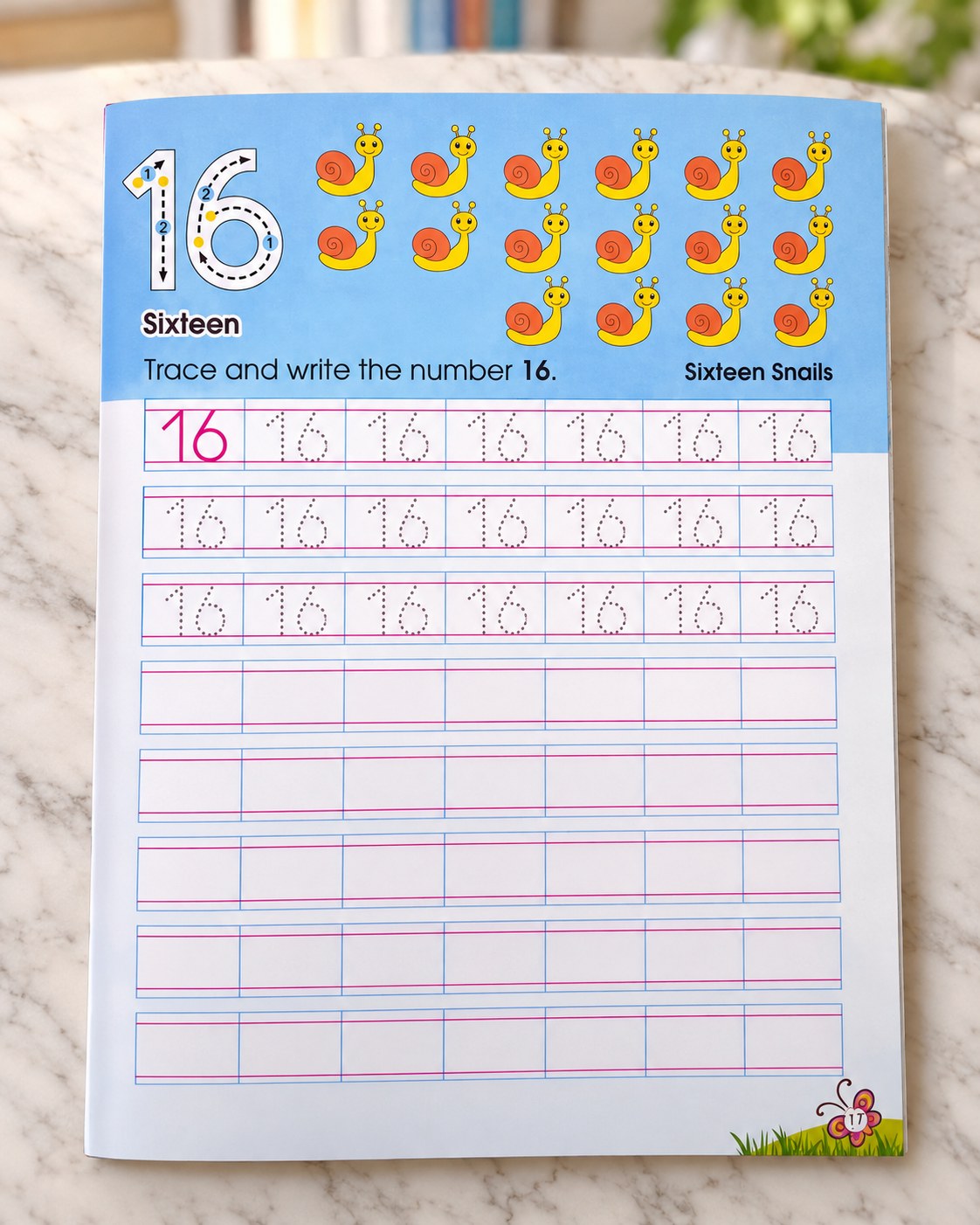 123 Numbers Writing Book, inside pages
