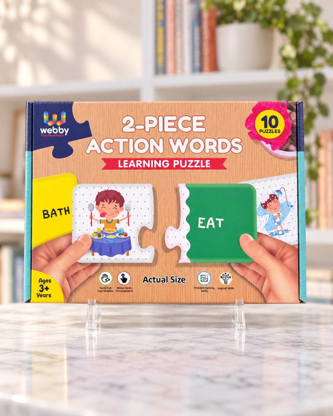 2-Piece Action Words (10 puzzles), box front