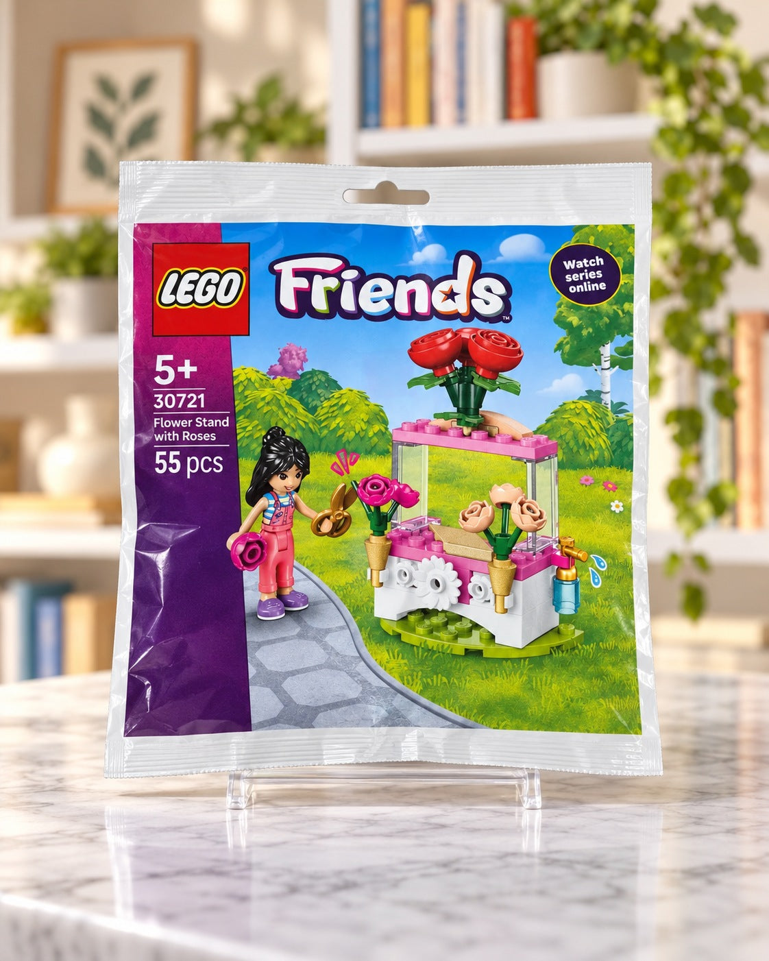 30721 Lego Friends Flower Stand with Roses Pouch, front