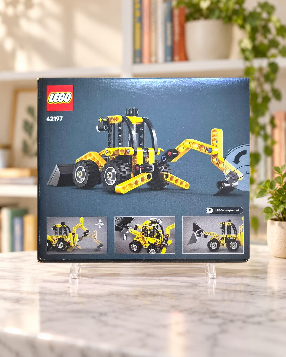 42197 Lego Technic Backhoe Loader, box back