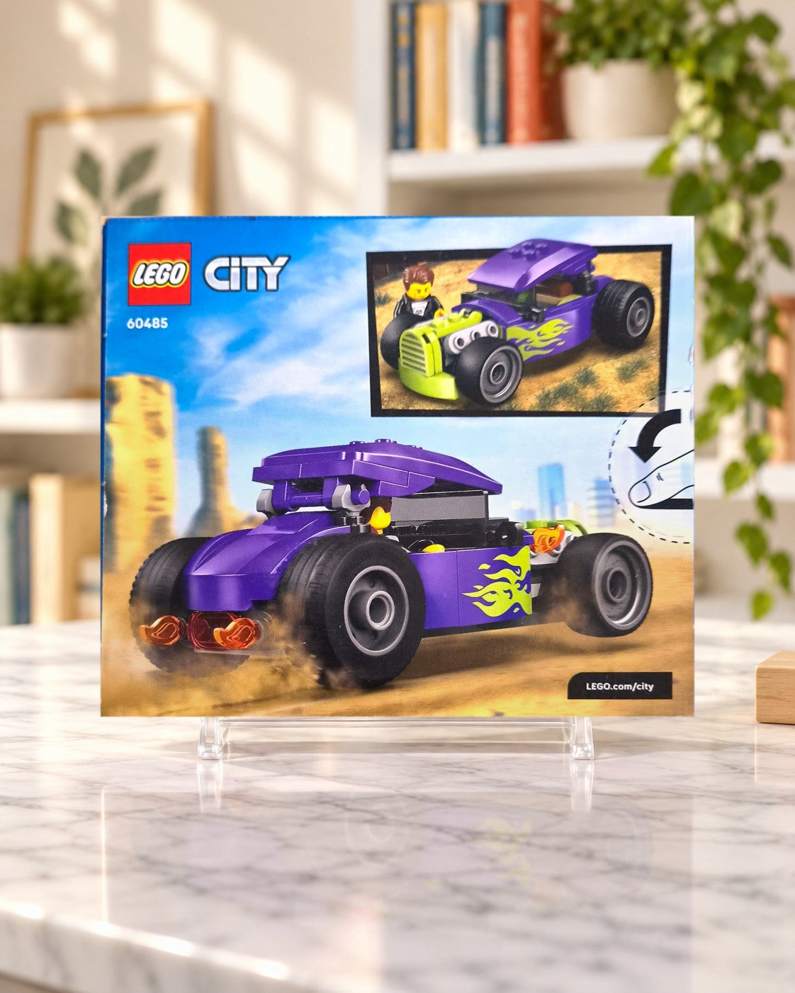 60485 Lego City Hot Rod, box back