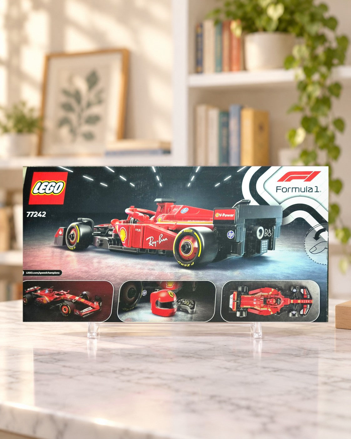 77242 Lego Speed Champions Ferrari SF-24 F1 Race Car, box back