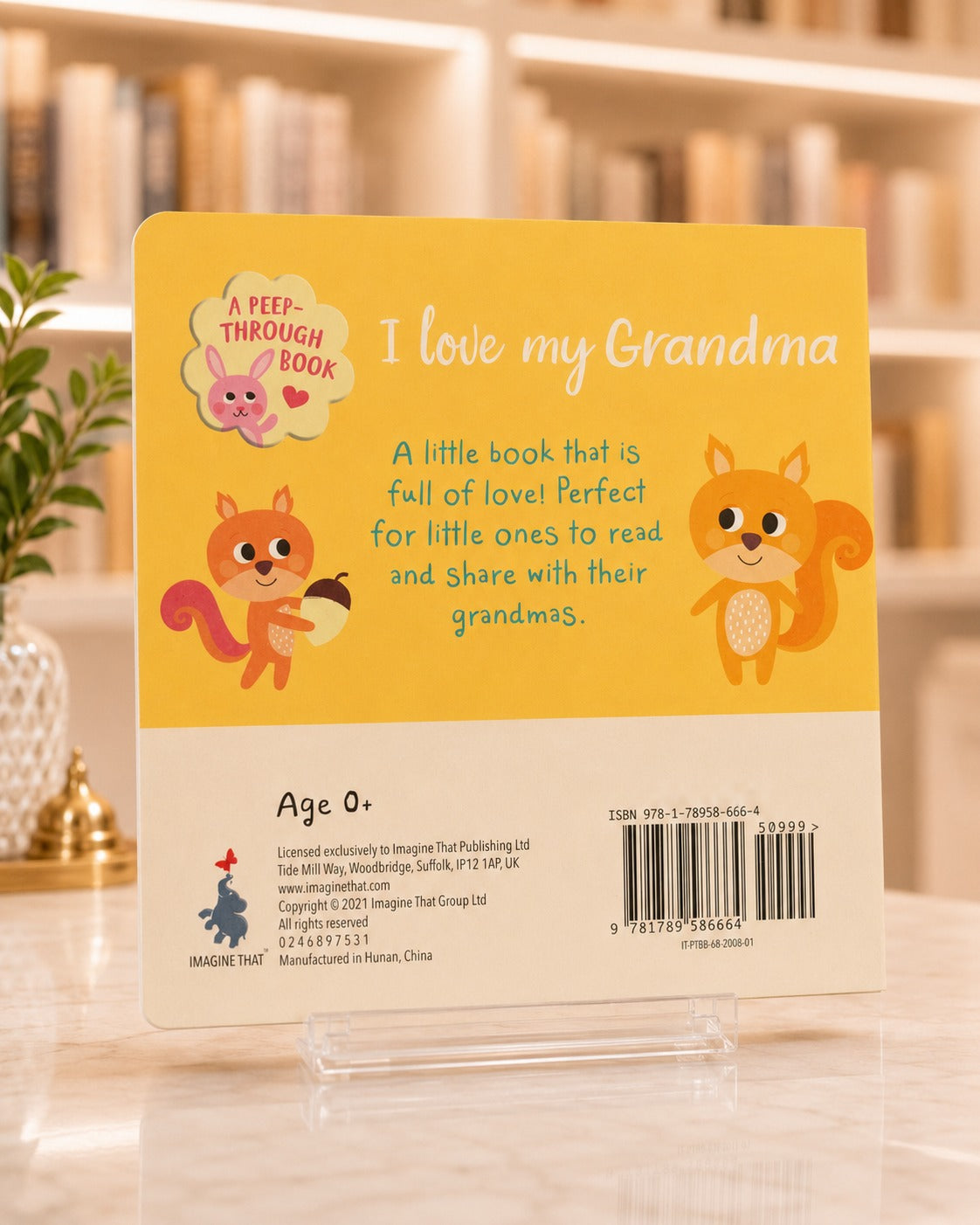 A Peep Through Book: I Love My Grandma – back cover