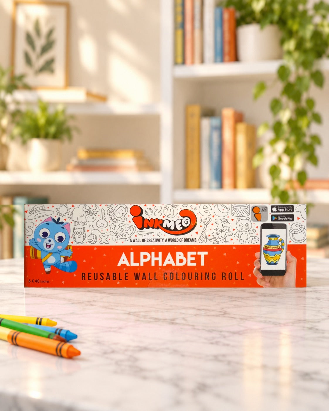 Alphabet Reusable Colouring Roll (6 Inch), box front