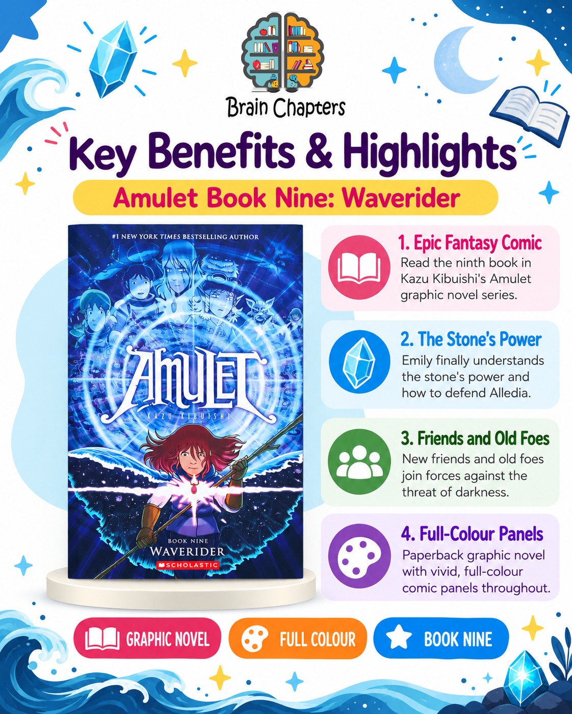 Key benefits and highlights of Amulet Book Nine: Waverider