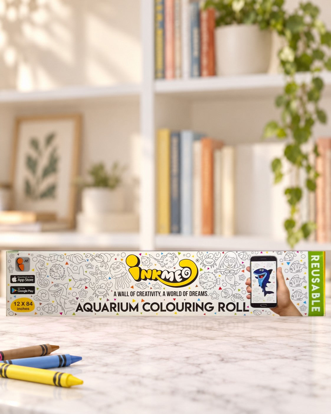 Aquarium Reusable Colouring Roll (12 Inch), box front