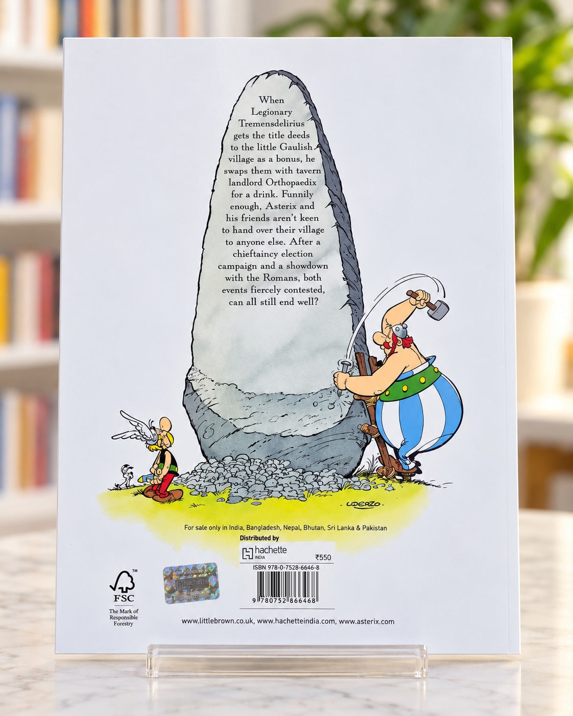 Asterix and Caesar's Gift, back cover
