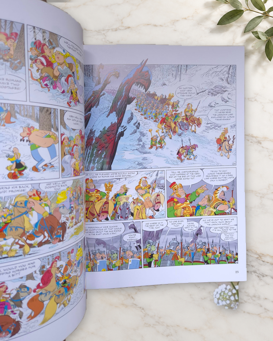 Asterix and the Griffin, inside pages 22 and 23