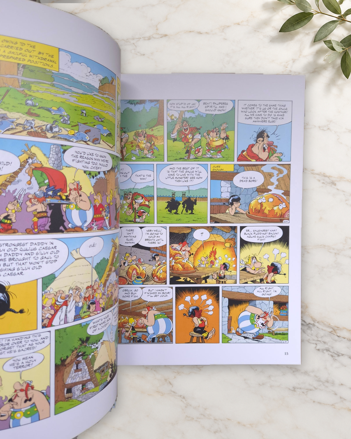 Asterix in Spain, inside pages 14 and 15