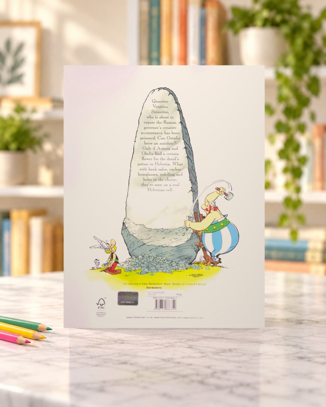 Asterix in Switzerland, back cover