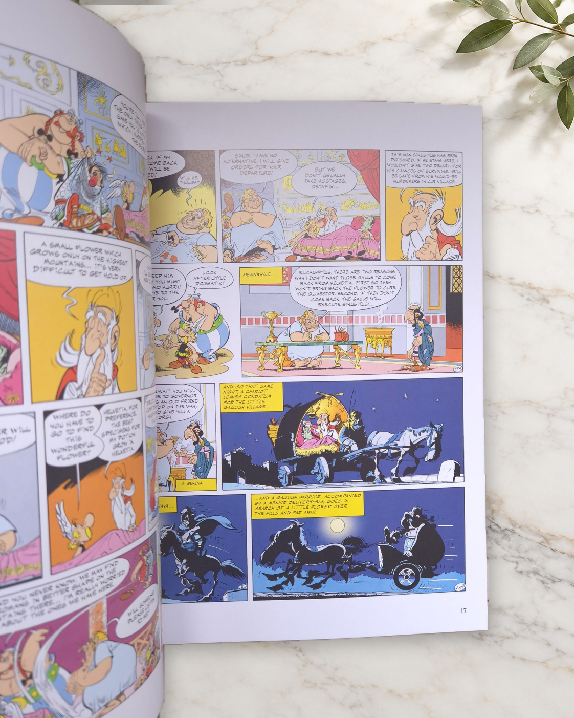 Asterix in Switzerland, inside pages 16 and 17