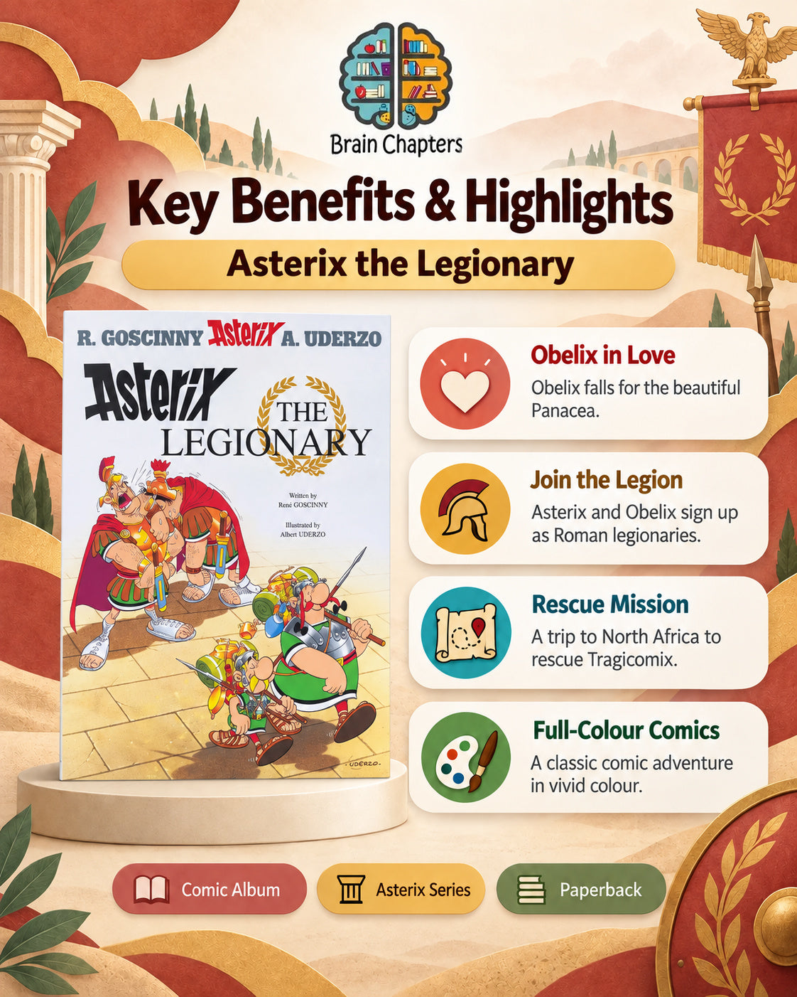 Key benefits and highlights of Asterix The Legionary