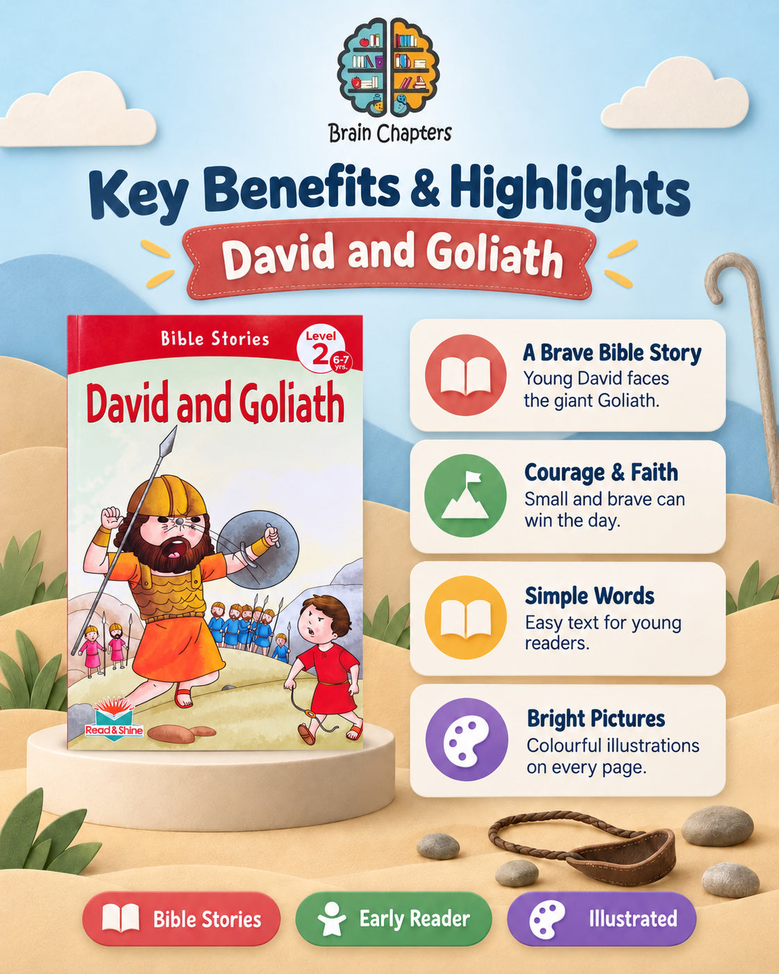 Key benefits and highlights of Bible Stories - David and Goliath