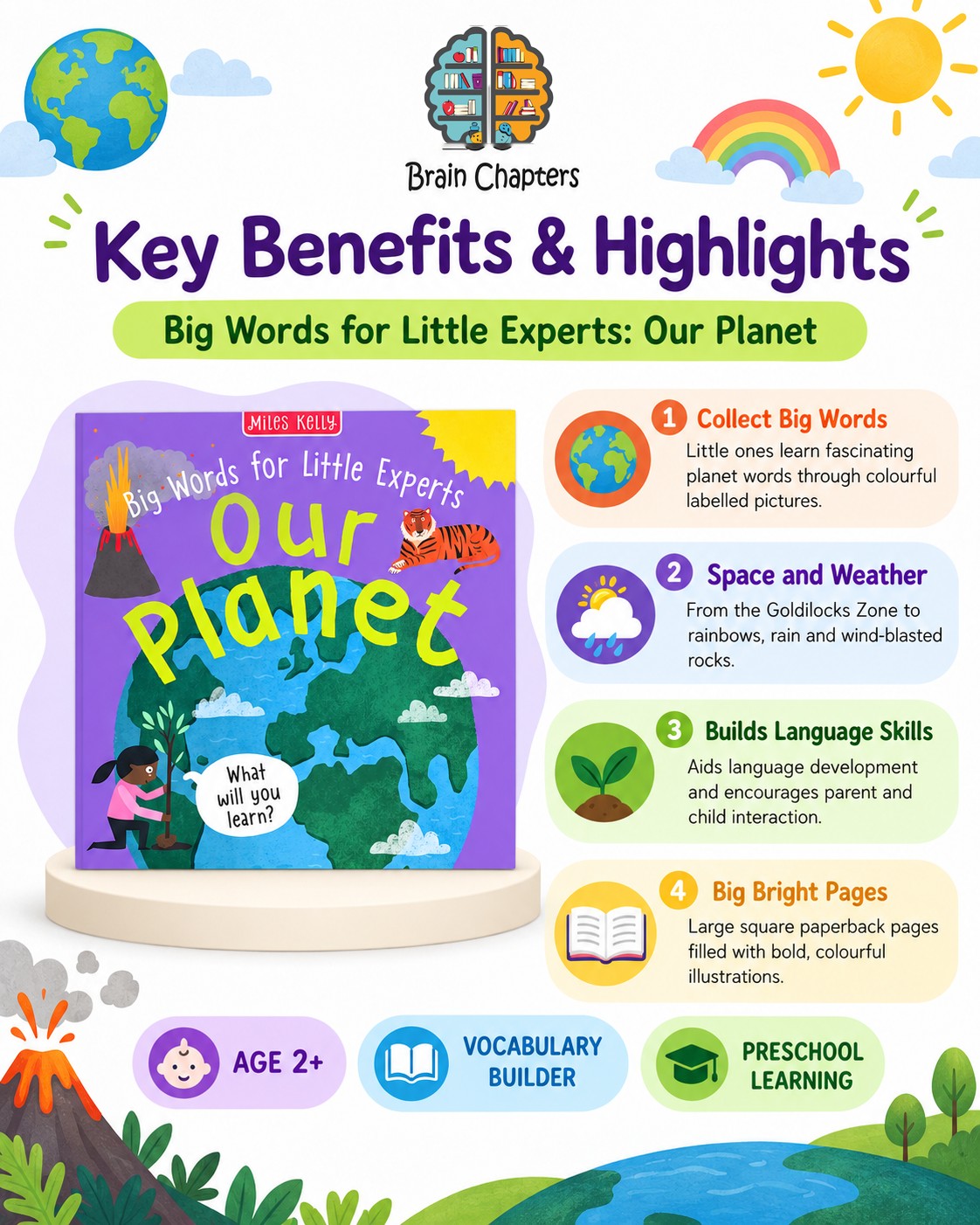 Key benefits and highlights of Big Words for Little Experts: Our Planet