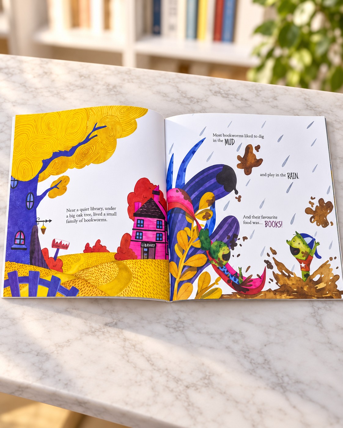 Bina the Bookworm Rises Above Obstacles, inside pages 1