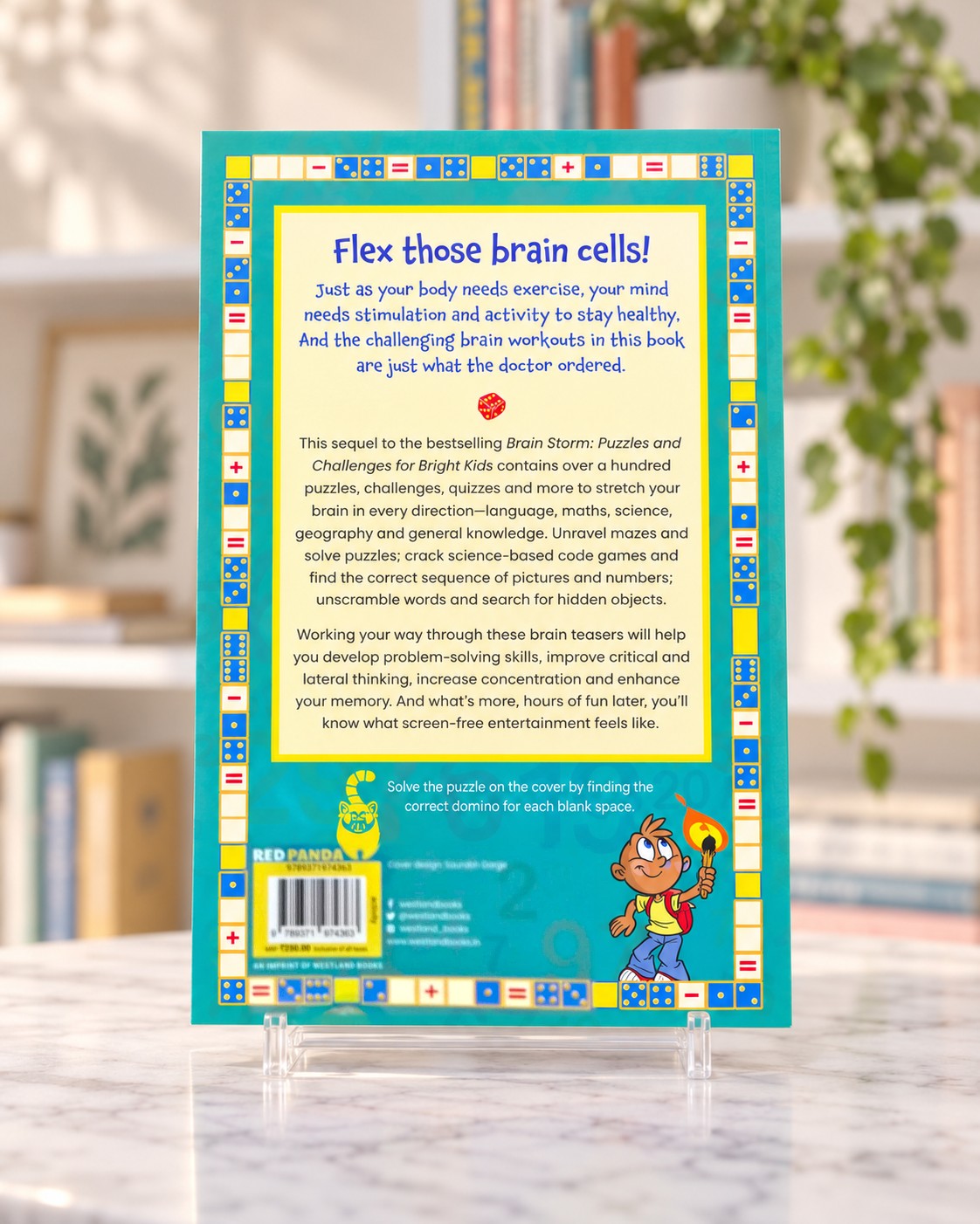 Brain Storm 6: Puzzles and Challenges for Bright Kids, back cover
