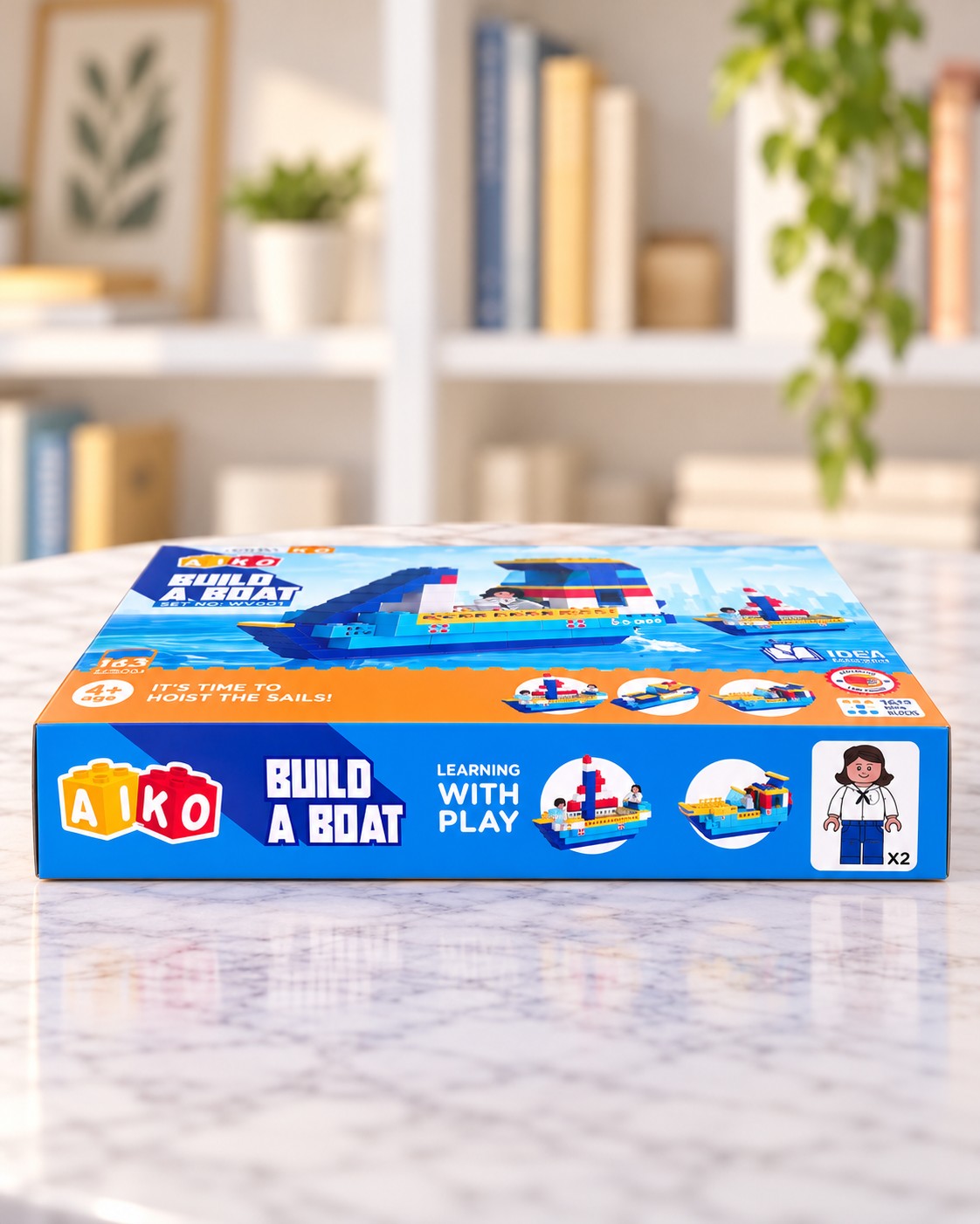 Build A Boat Blocks 163 pcs, box side