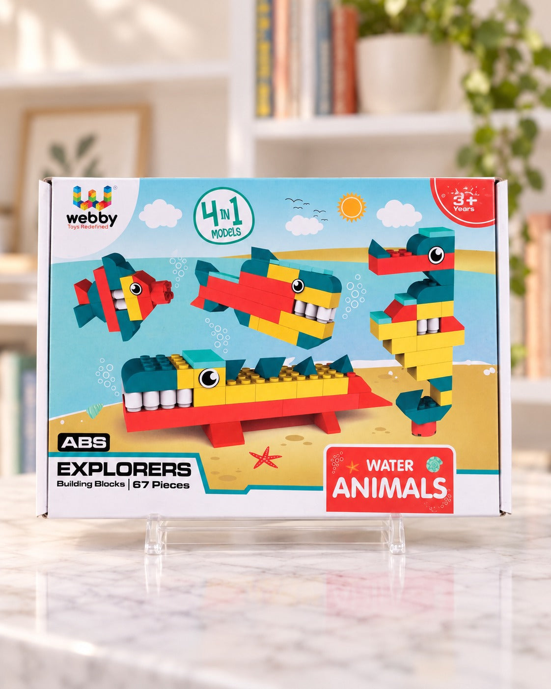 Building Blocks Water Animals 67 pcs, box front