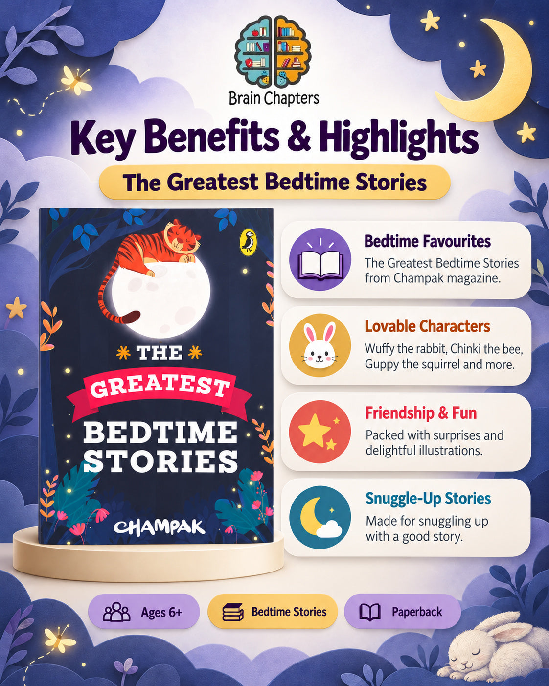 Key benefits and highlights of Champak - The Greatest Bedtime Stories