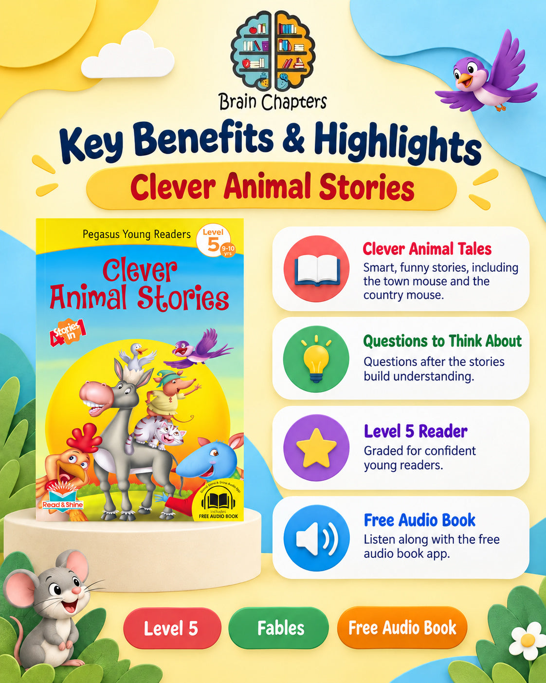 Key benefits and highlights of Clever Animal Stories