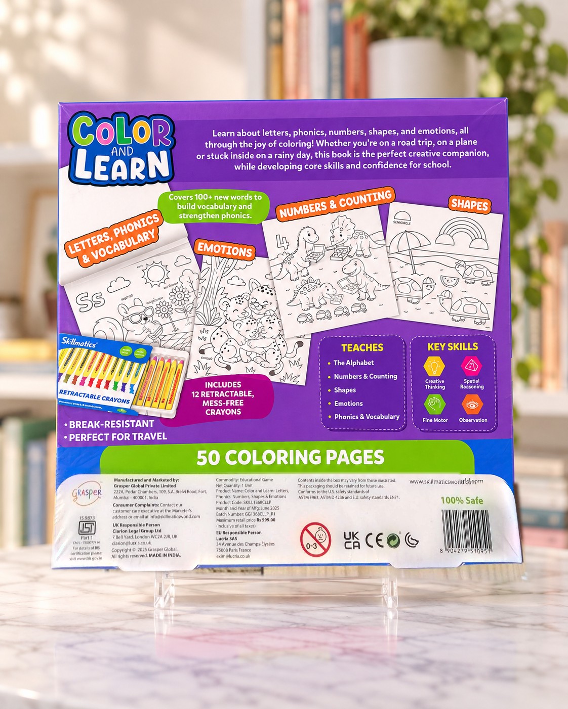 Color and Learn, box back