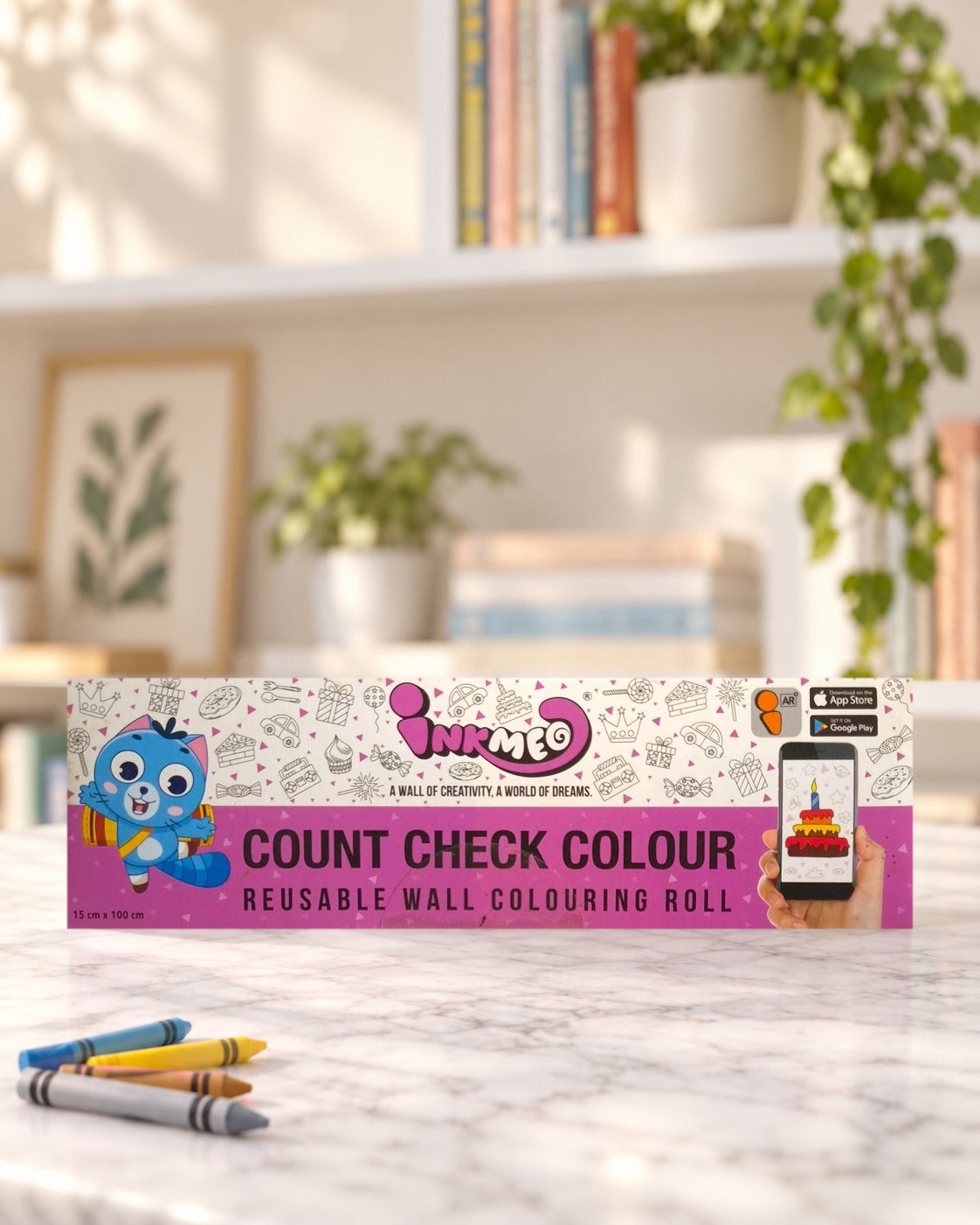 Count Check Colour Reusable Colouring Roll (6 Inch), box front