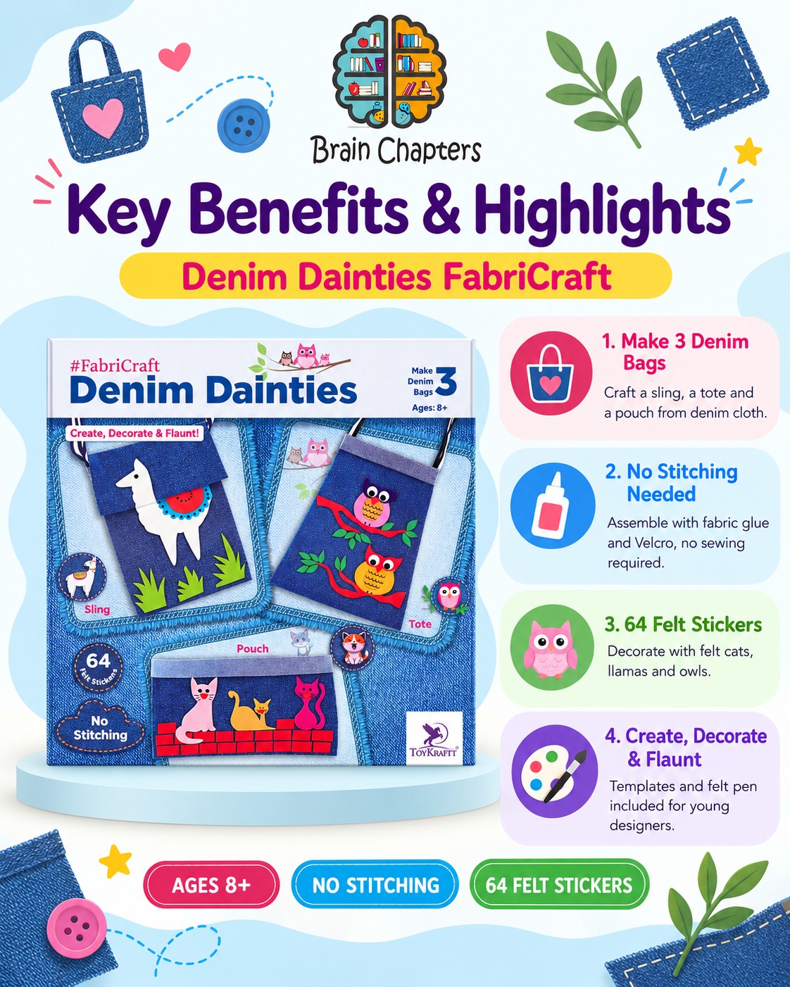 Key benefits and highlights of Denim Dainties FabriCraft