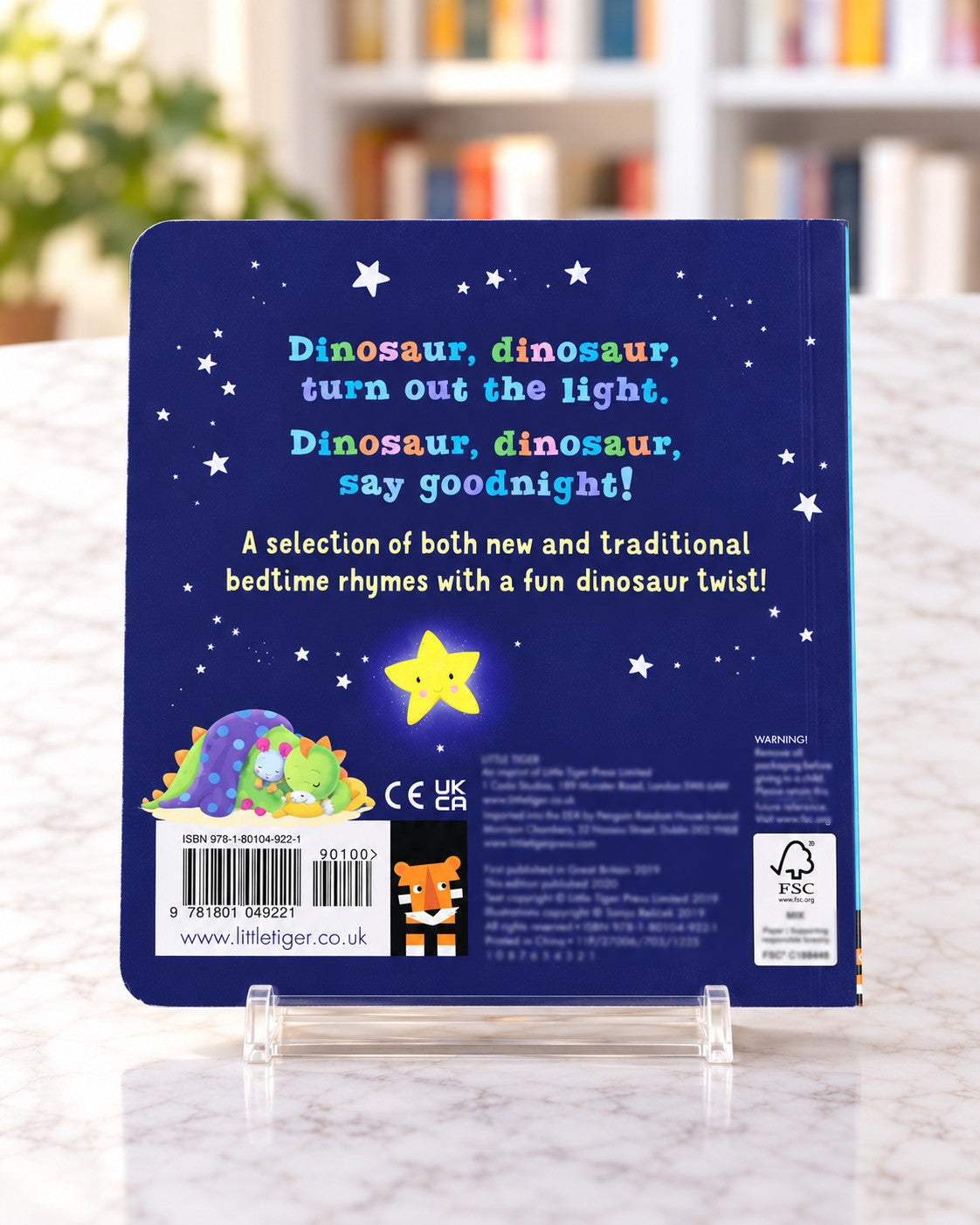 Dinosaur, Dinosaur Say Goodnight, back cover