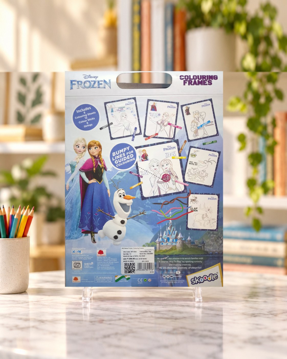 Disney Frozen Colouring Frames, back
