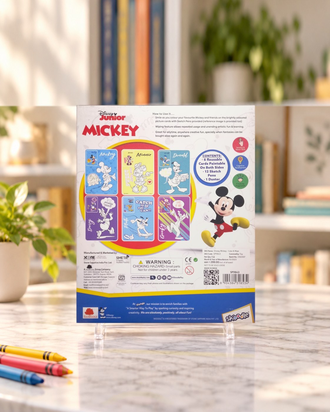 Disney Junior Mickey Colour & Wipe, back