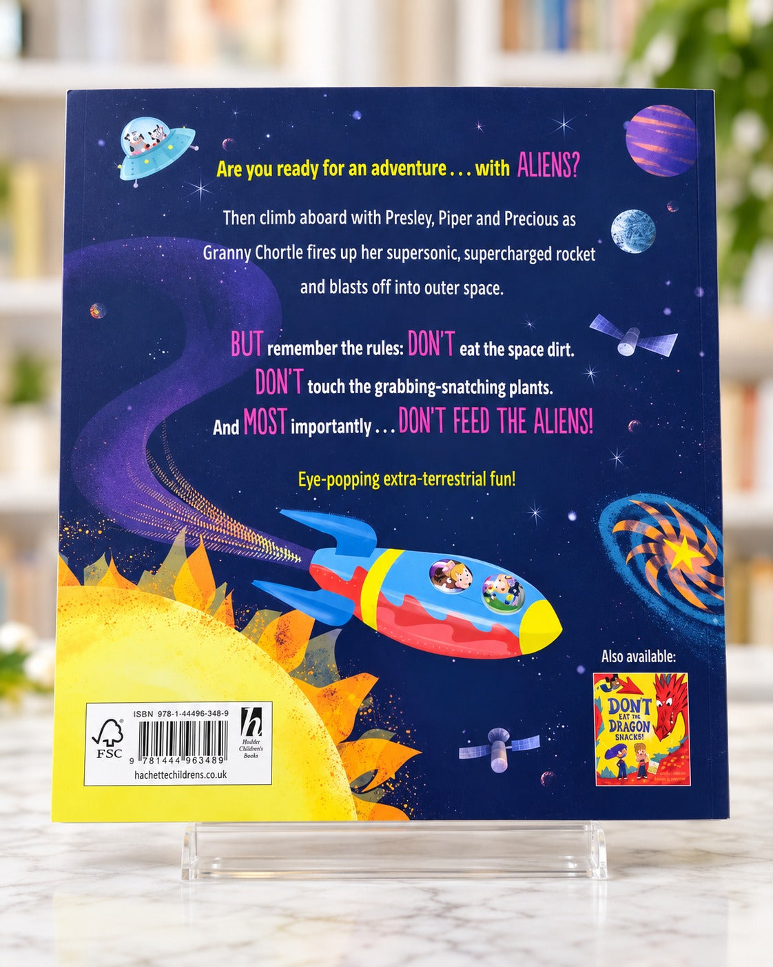 Don't Feed the Aliens!, back cover