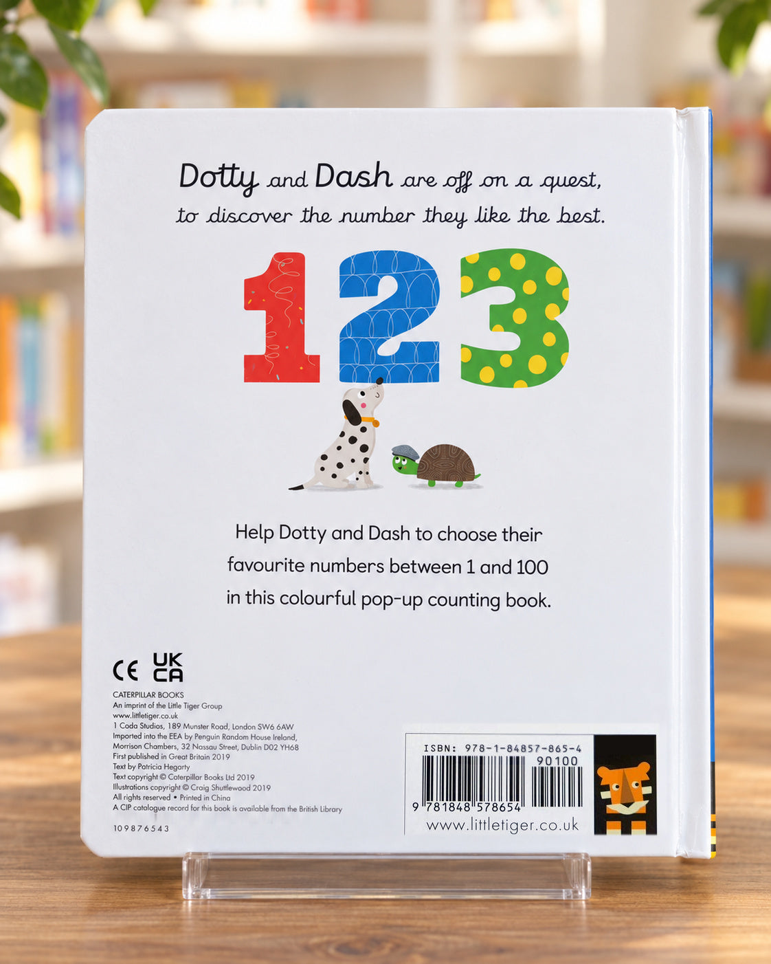 Dotty and Dash's 1, 2, 3 pop-up counting book, back cover