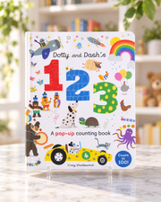 Dotty and Dash's 1, 2, 3 pop-up counting book, front cover