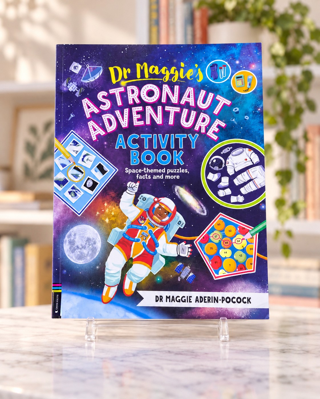 Dr Maggie's Astronaut Adventure Activity Book - Space Themed Puzzles, Facts and More, front cover