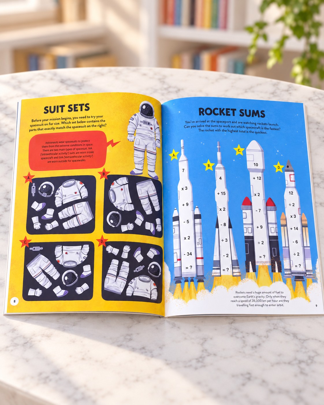 Dr Maggie's Astronaut Adventure Activity Book - Space Themed Puzzles, Facts and More, inside pages 1
