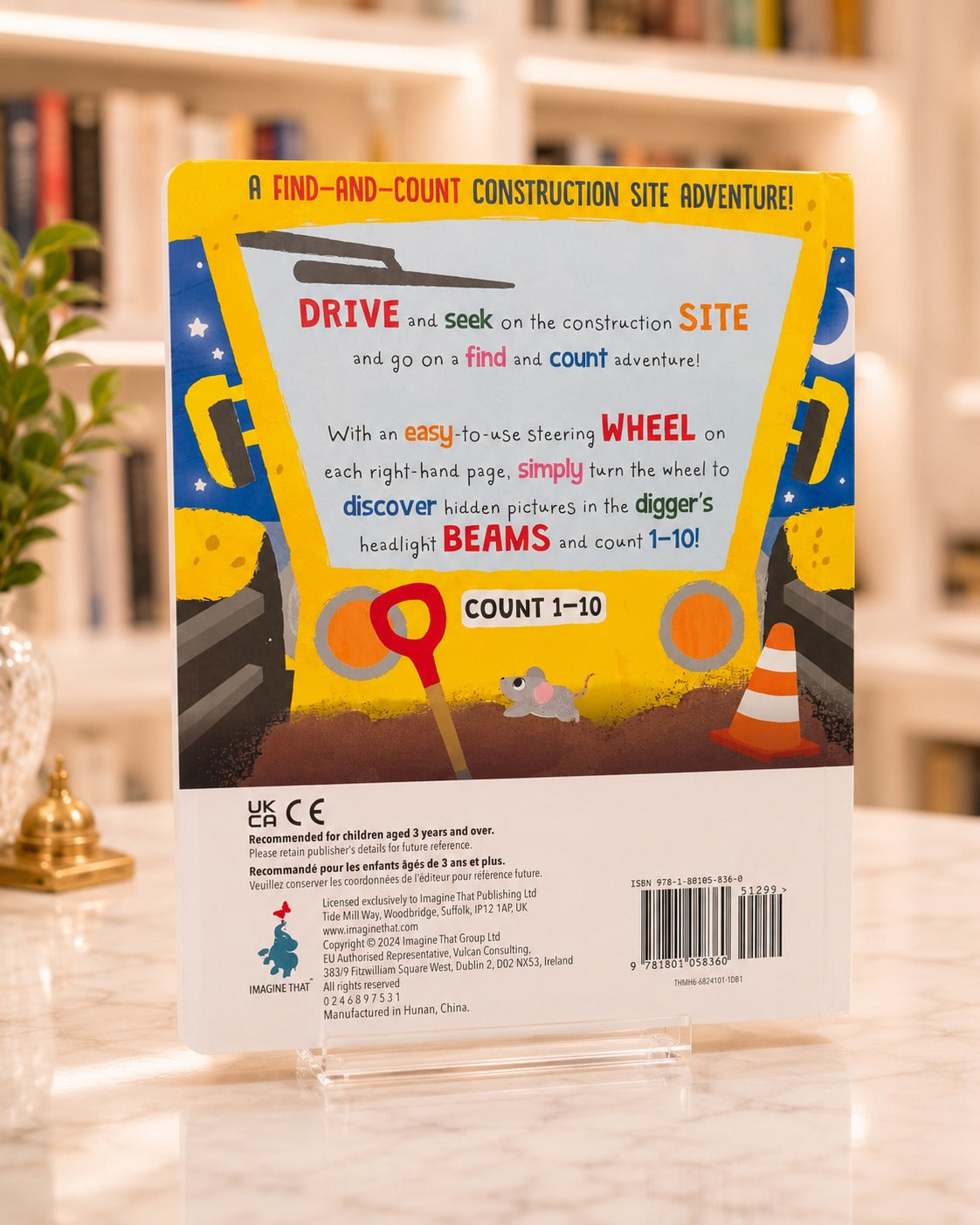 Drive & Seek Digger: A Magic Find & Count Adventure – back cover