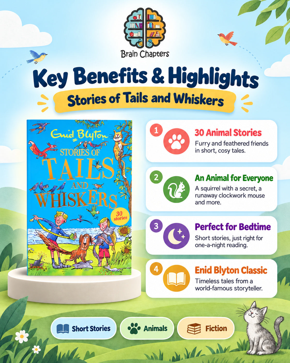 Key benefits and highlights of Enid Blyton - Stories of Tails and Whiskers
