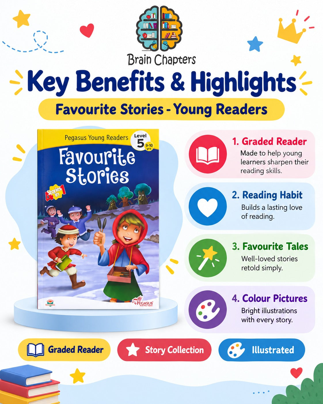Key benefits and highlights of Favourite Stories - Young Readers