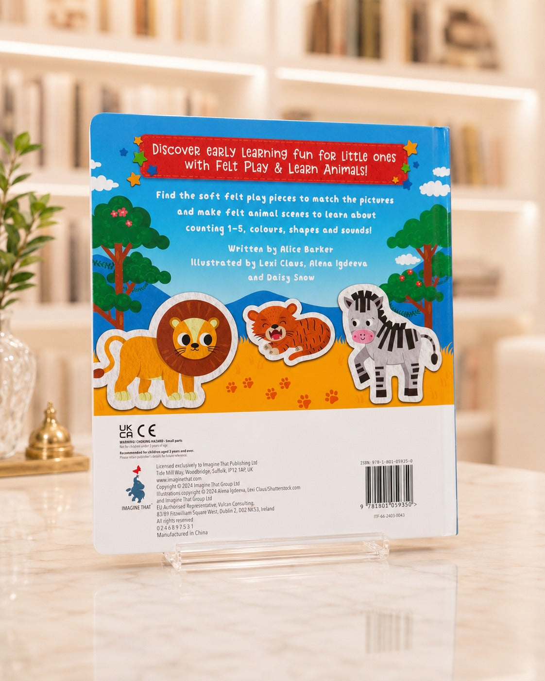 Felt Play & Learn: Animals – back cover