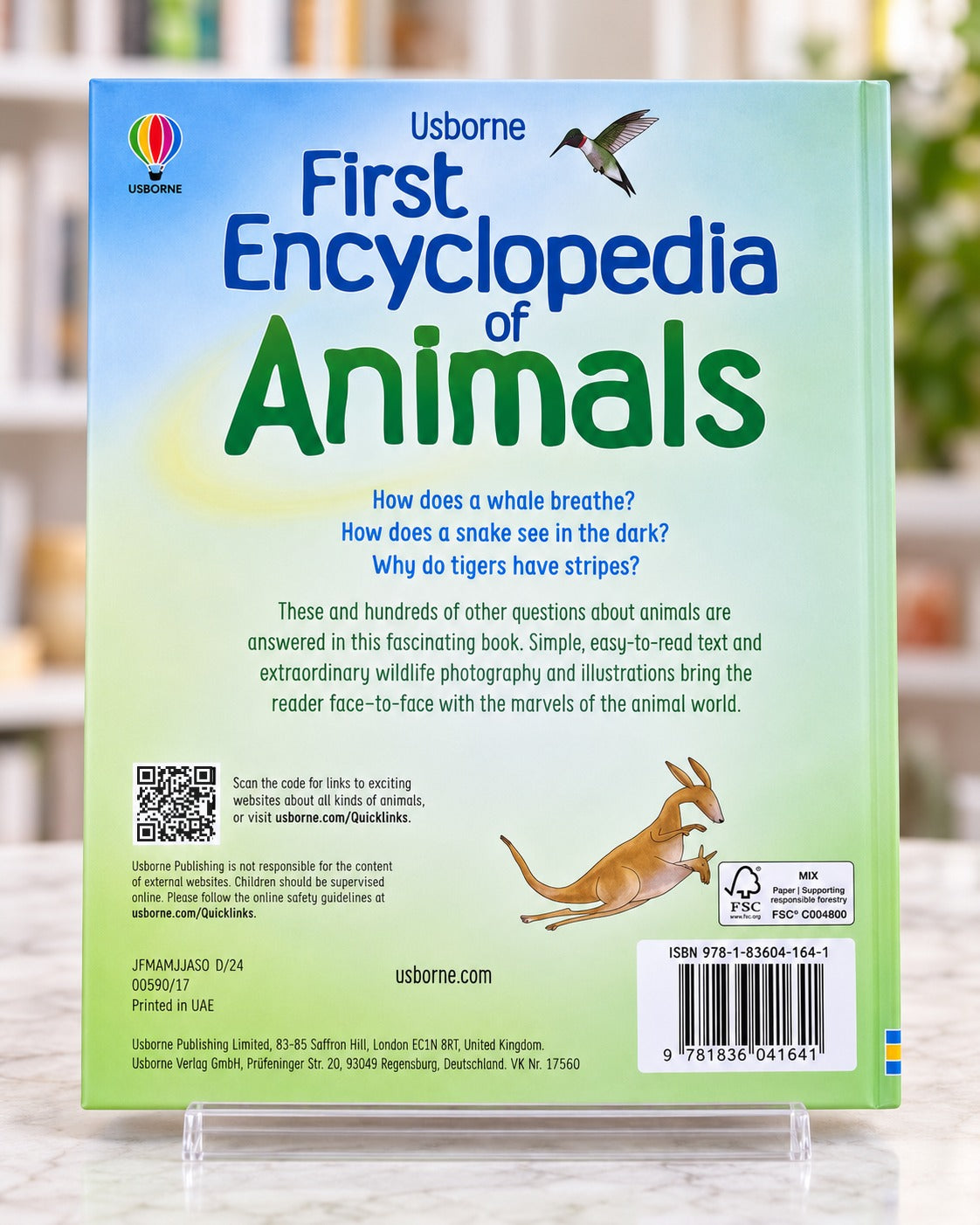 First Encyclopedia of Animals, back cover