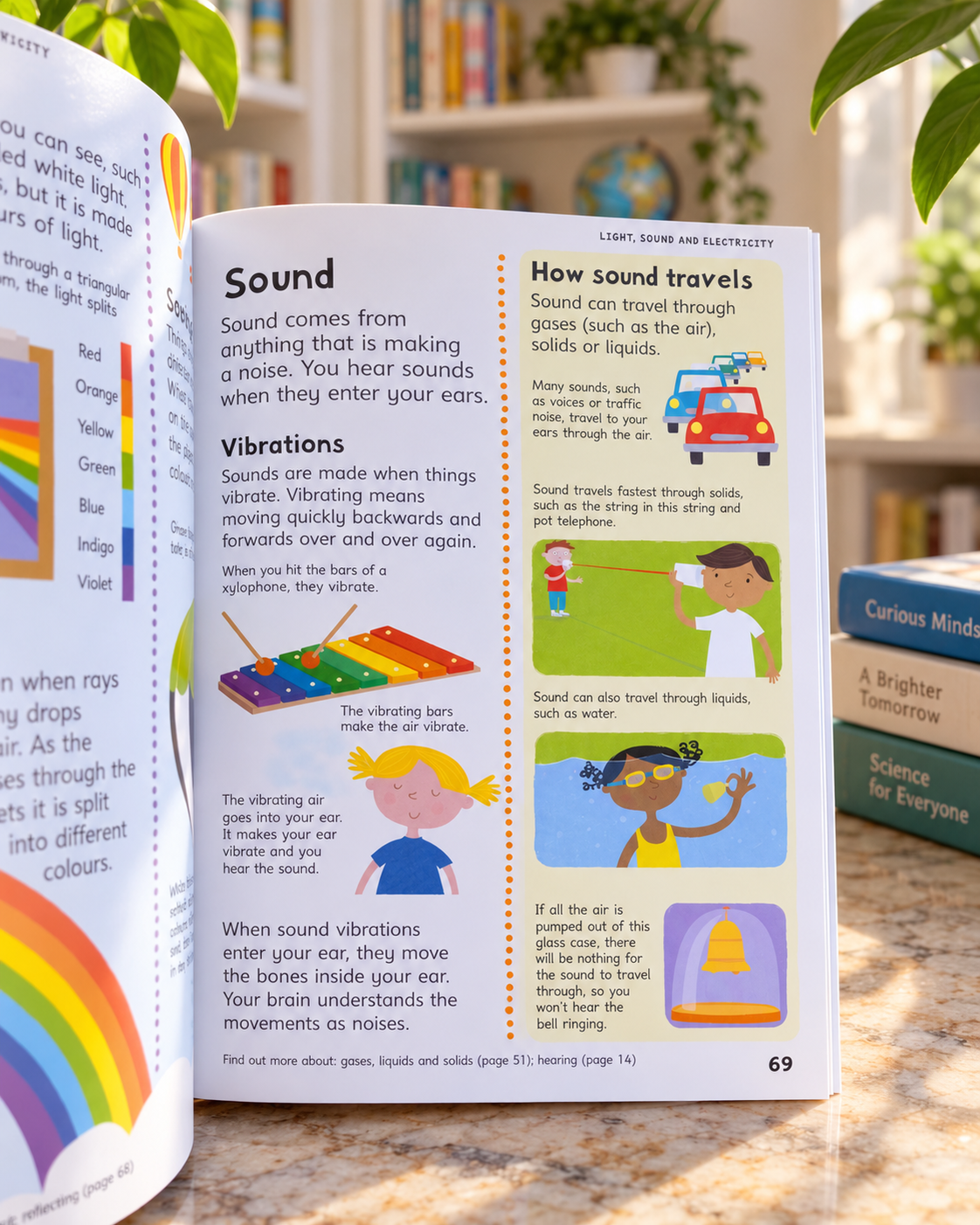 First Illustrated Science Dictionary, inside pages: sound