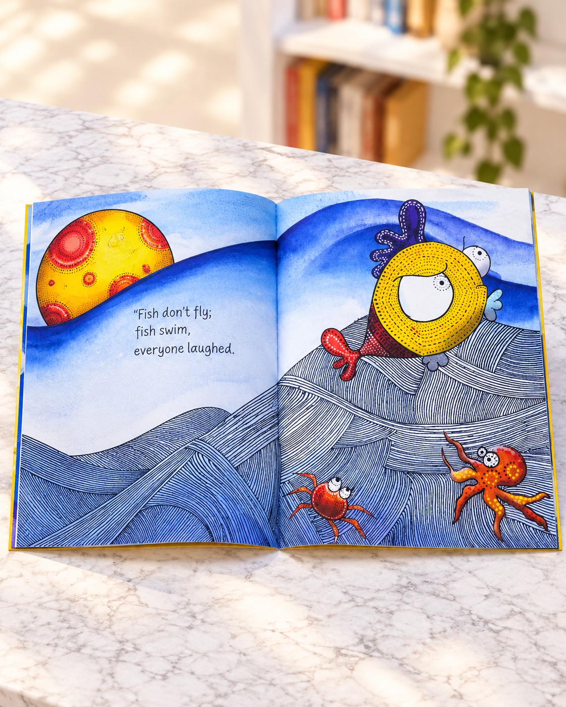 Fly, Little Fish!, inside pages