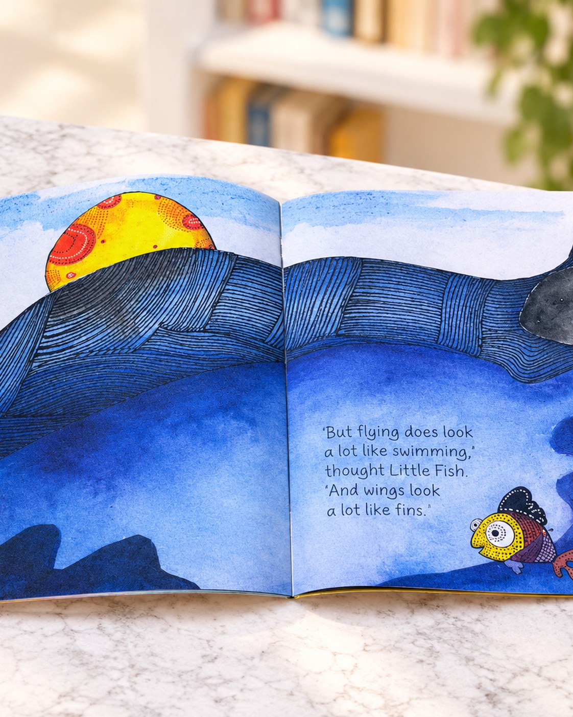 Fly, Little Fish!, inside pages