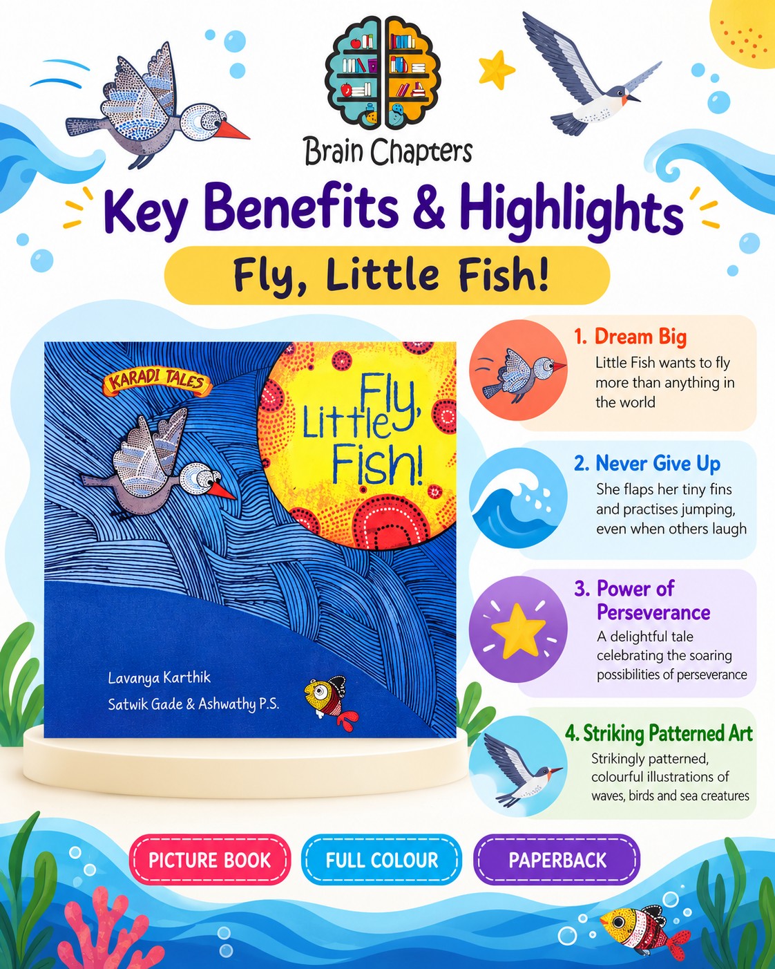 Key benefits and highlights of Fly, Little Fish!