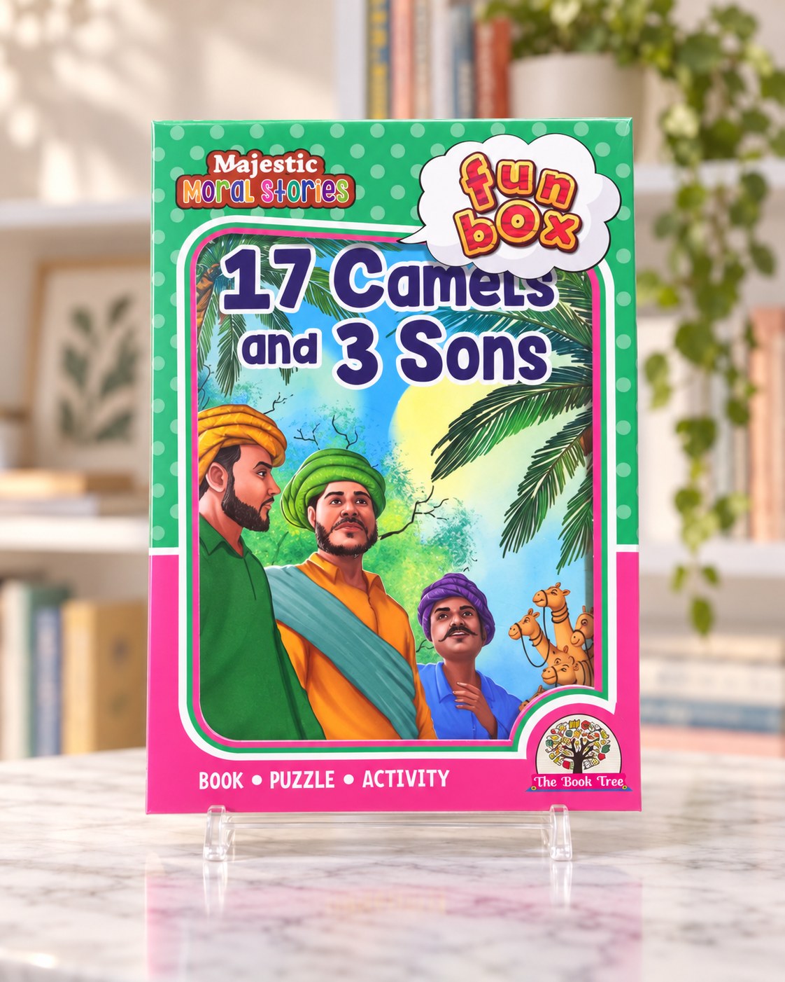 Funbox 17 Camels and 3 Sons Book, Puzzle & Activity, front