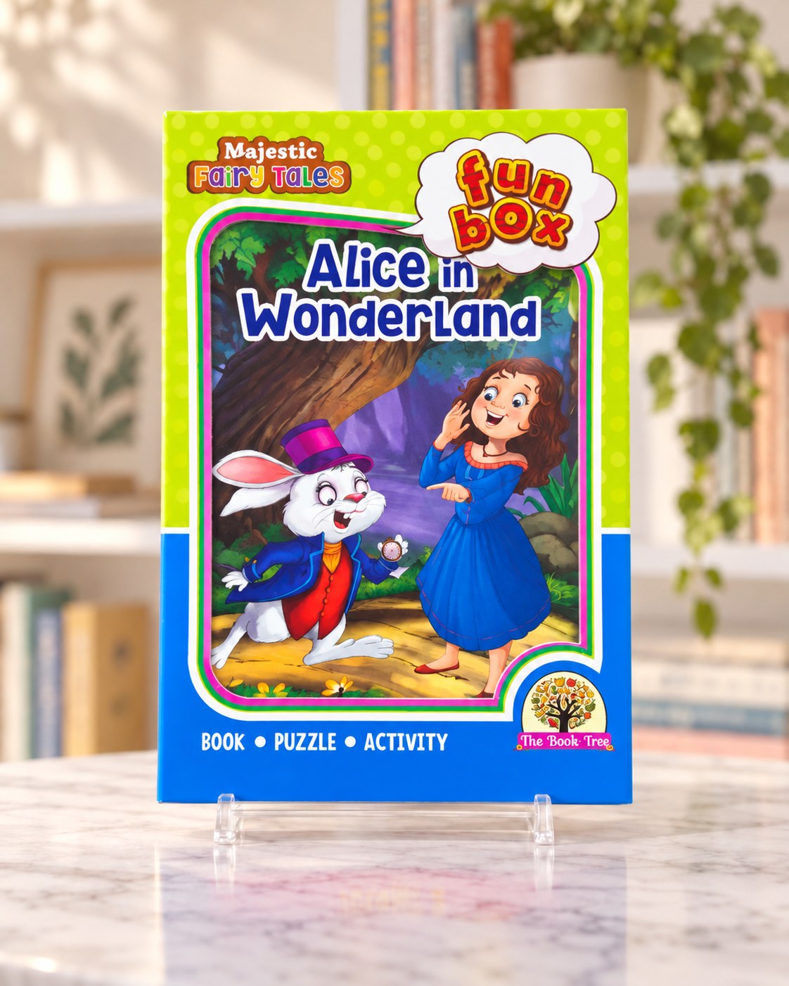 Funbox Alice in Wonderland Book, Puzzle & Activity, front