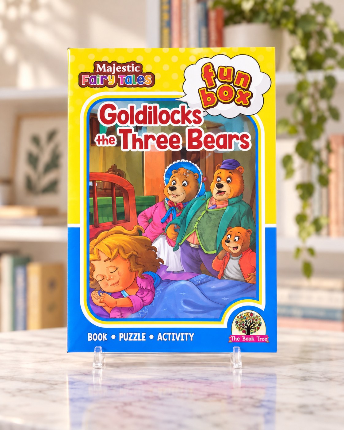 Funbox Goldilocks and the Three Bears Book, Puzzle & Activity, front