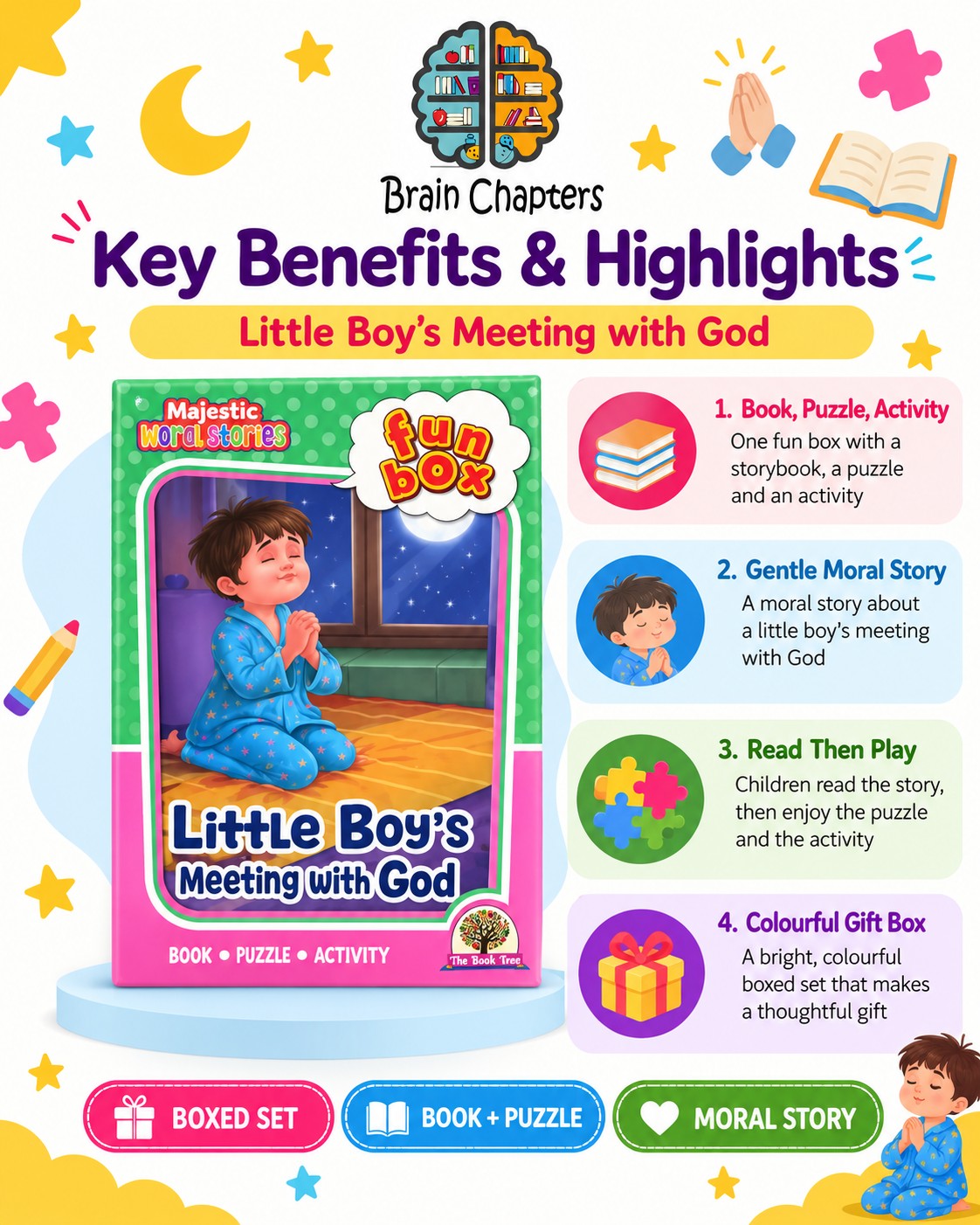 Key benefits and highlights of Funbox - Little Boy's Meeting with God