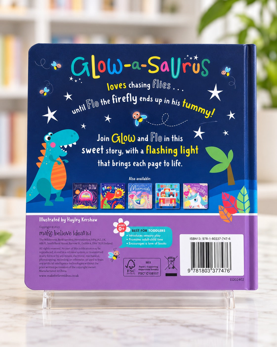 Glow-a-Saurus, back cover